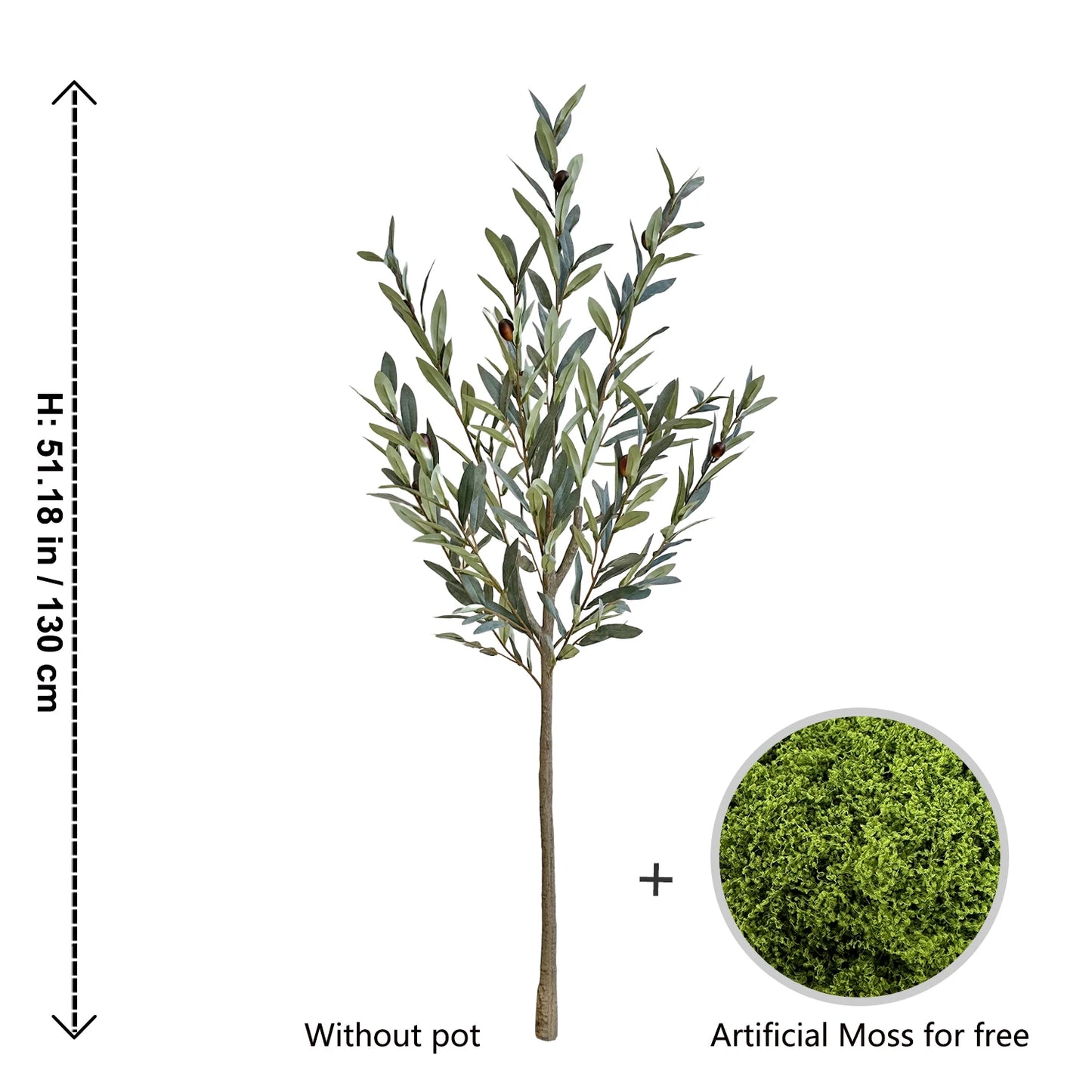 80-195CM New artificial Plant Olive tree High Branch Fake plant silk leaves indoor faux plant for Home garden wedding Room Decor