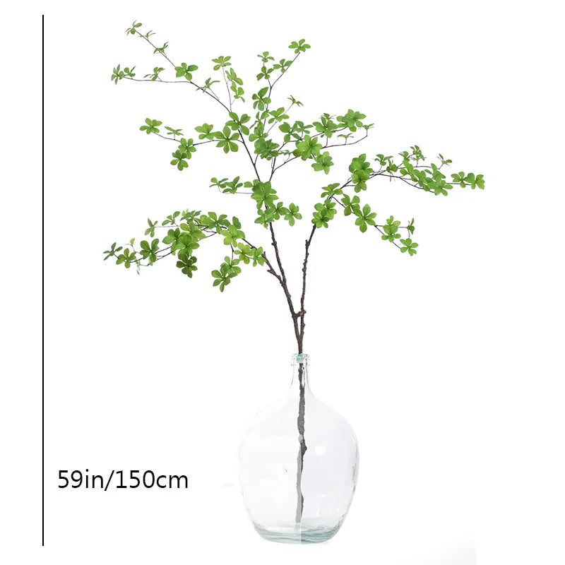 Large Artificial Green Plants Fake Shrub Deciduous Leaves Branch Japan Enkianthus Perulatus Plastic Monstera Leaf for Home Decor