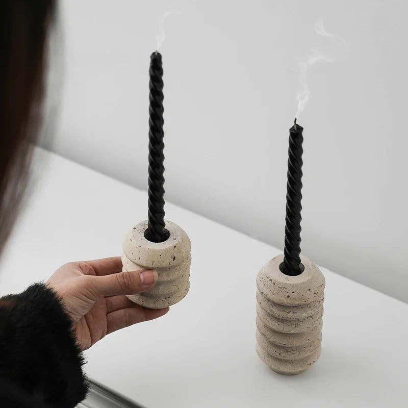 Stone Candle Holder