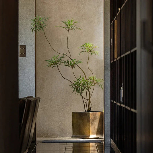 Simulated green plant indoor fake tree floor-to-ceiling potted wabi-sabi advanced decorative ornament