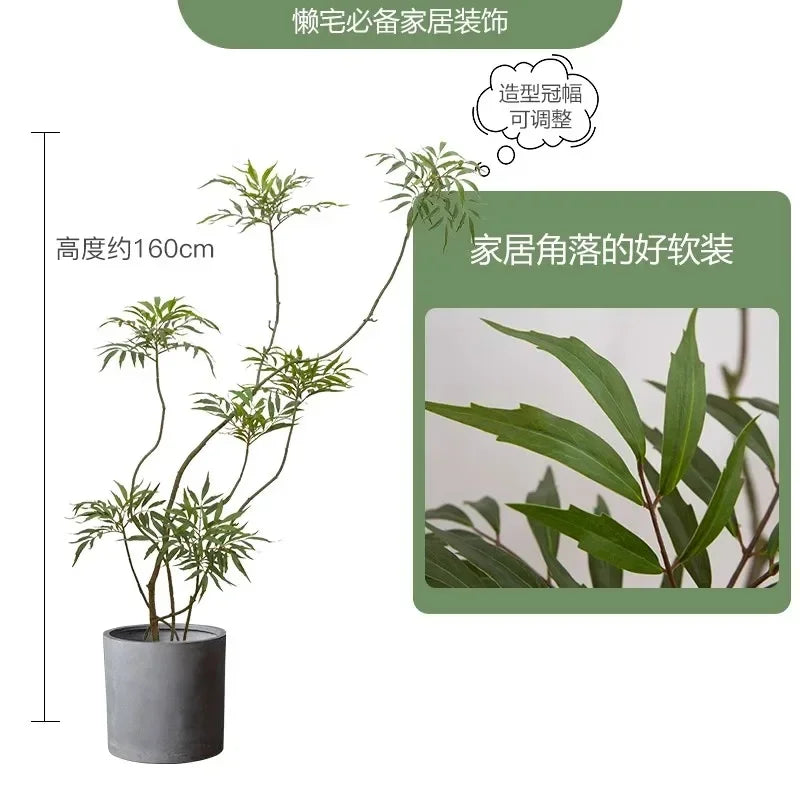 Simulated green plant indoor fake tree floor-to-ceiling potted wabi-sabi advanced decorative ornament