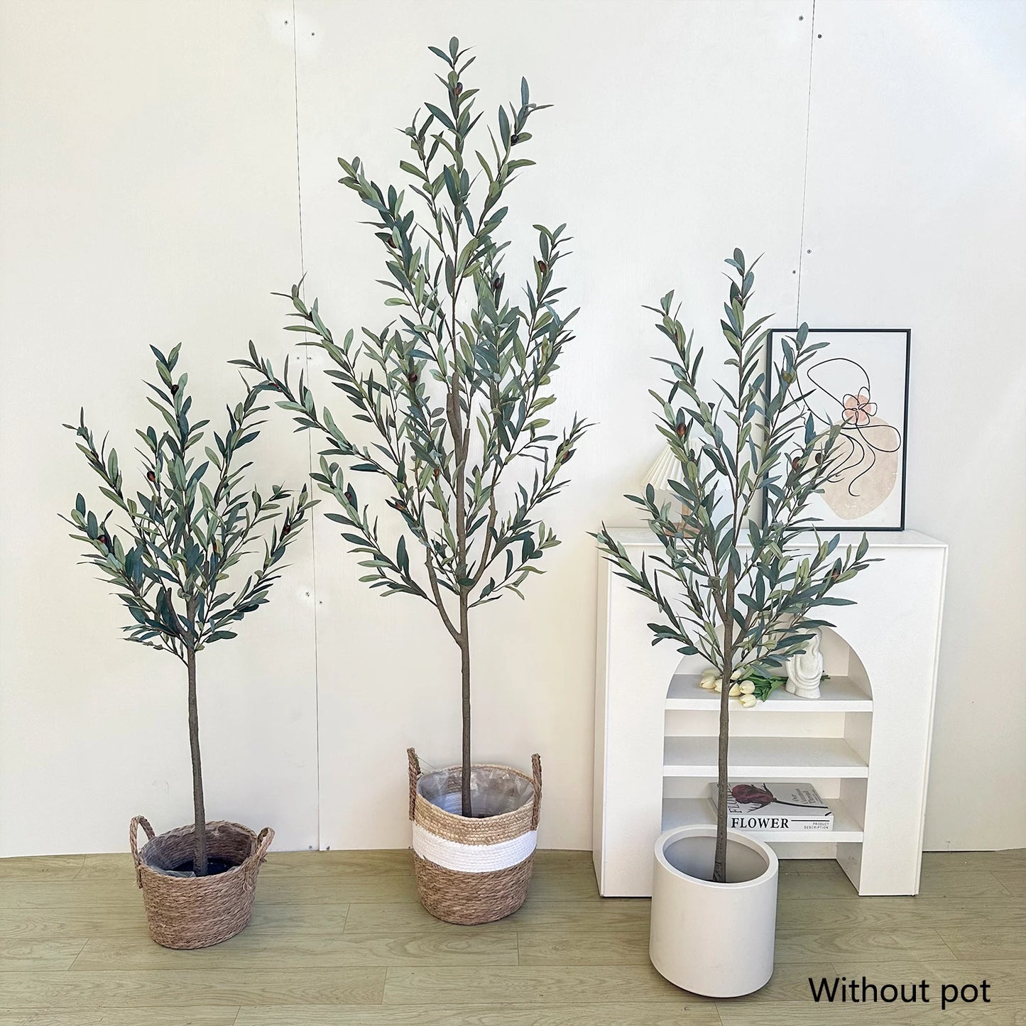 80-195CM New artificial Plant Olive tree High Branch Fake plant silk leaves indoor faux plant for Home garden wedding Room Decor