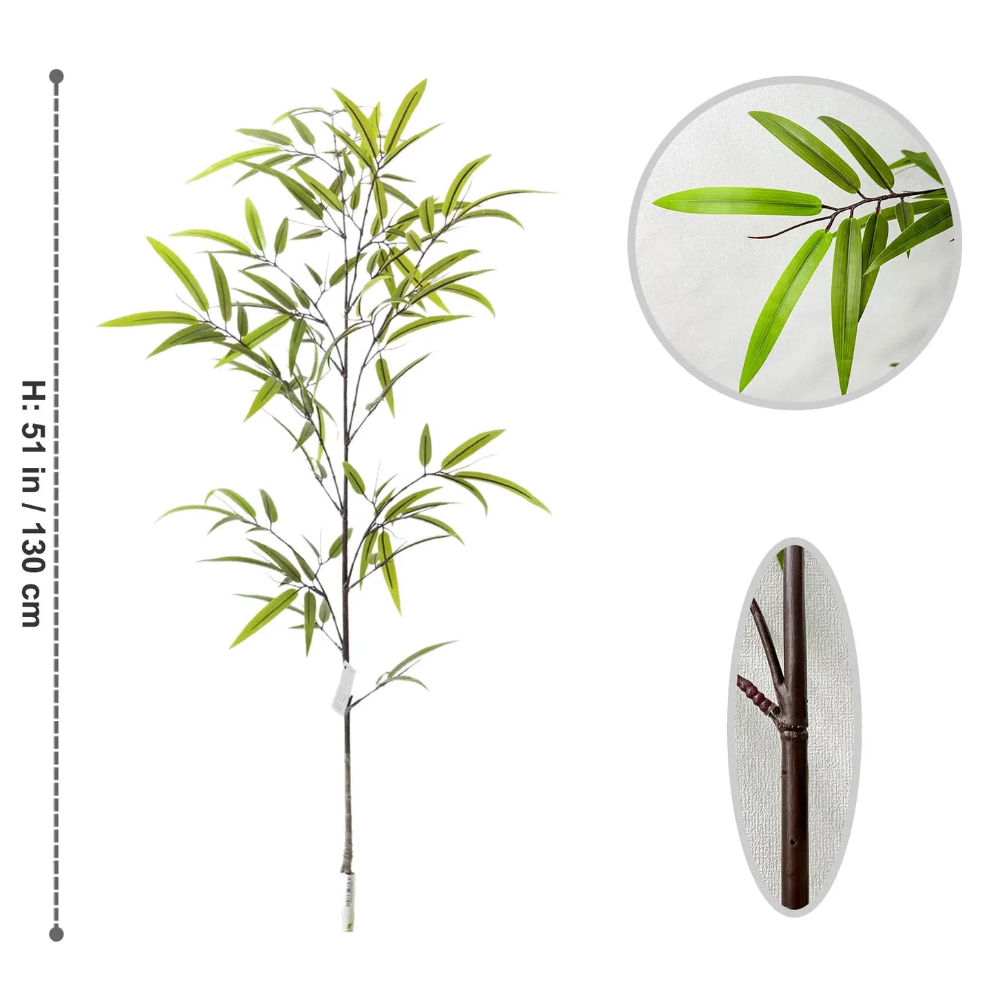 130-210CM Artificial Green Bamboo Branch Fake plant realistic faux plant for Wedding Home Hotel Office Party Decoration ornament