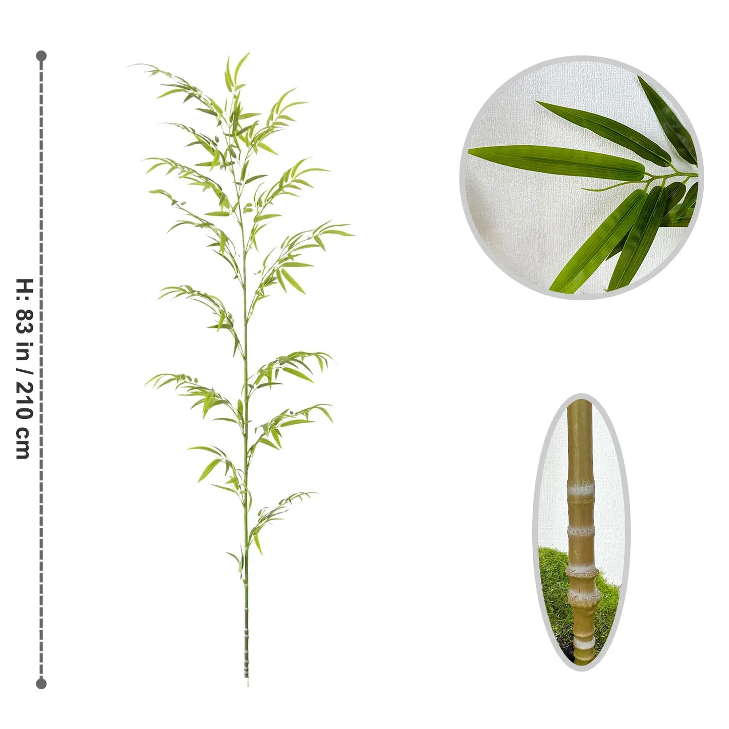 130-210CM Artificial Green Bamboo Branch Fake plant realistic faux plant for Wedding Home Hotel Office Party Decoration ornament