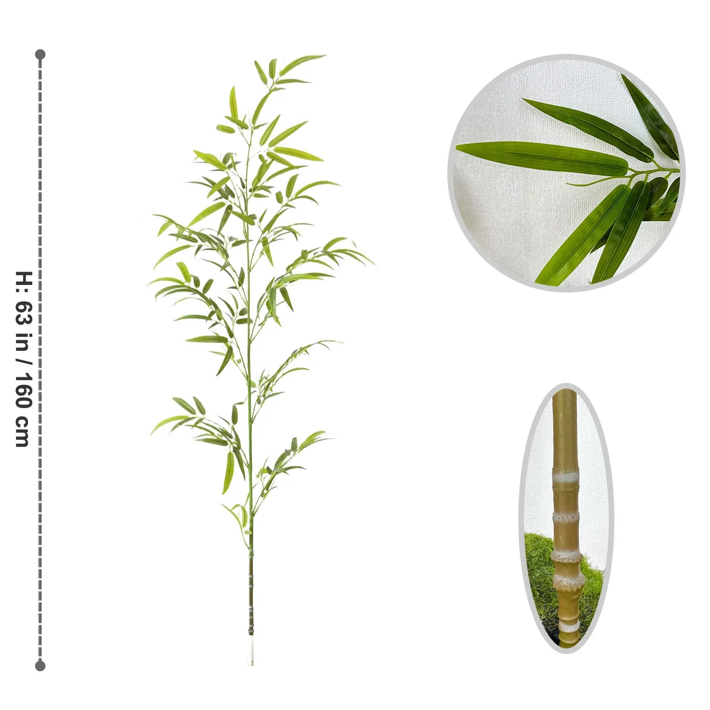 130-210CM Artificial Green Bamboo Branch Fake plant realistic faux plant for Wedding Home Hotel Office Party Decoration ornament