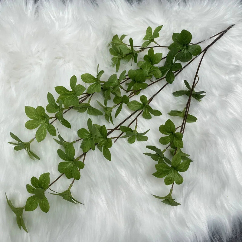 Large Artificial Green Plants Fake Shrub Deciduous Leaves Branch Japan Enkianthus Perulatus Plastic Monstera Leaf for Home Decor