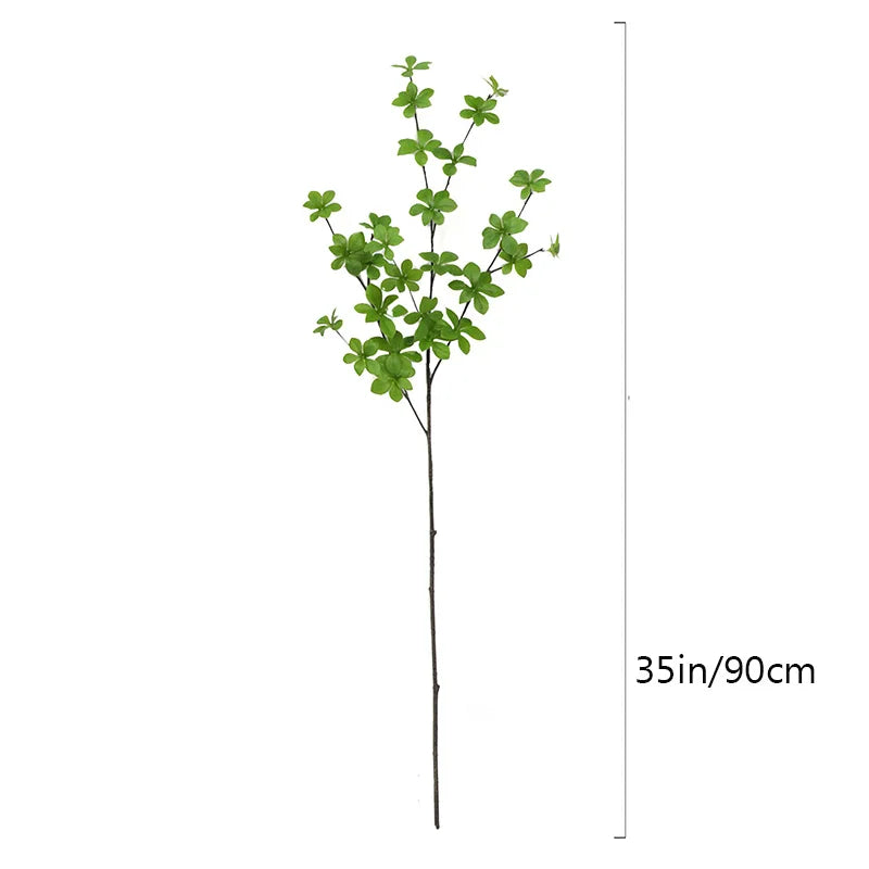 Large Artificial Green Plants Fake Shrub Deciduous Leaves Branch Japan Enkianthus Perulatus Plastic Monstera Leaf for Home Decor