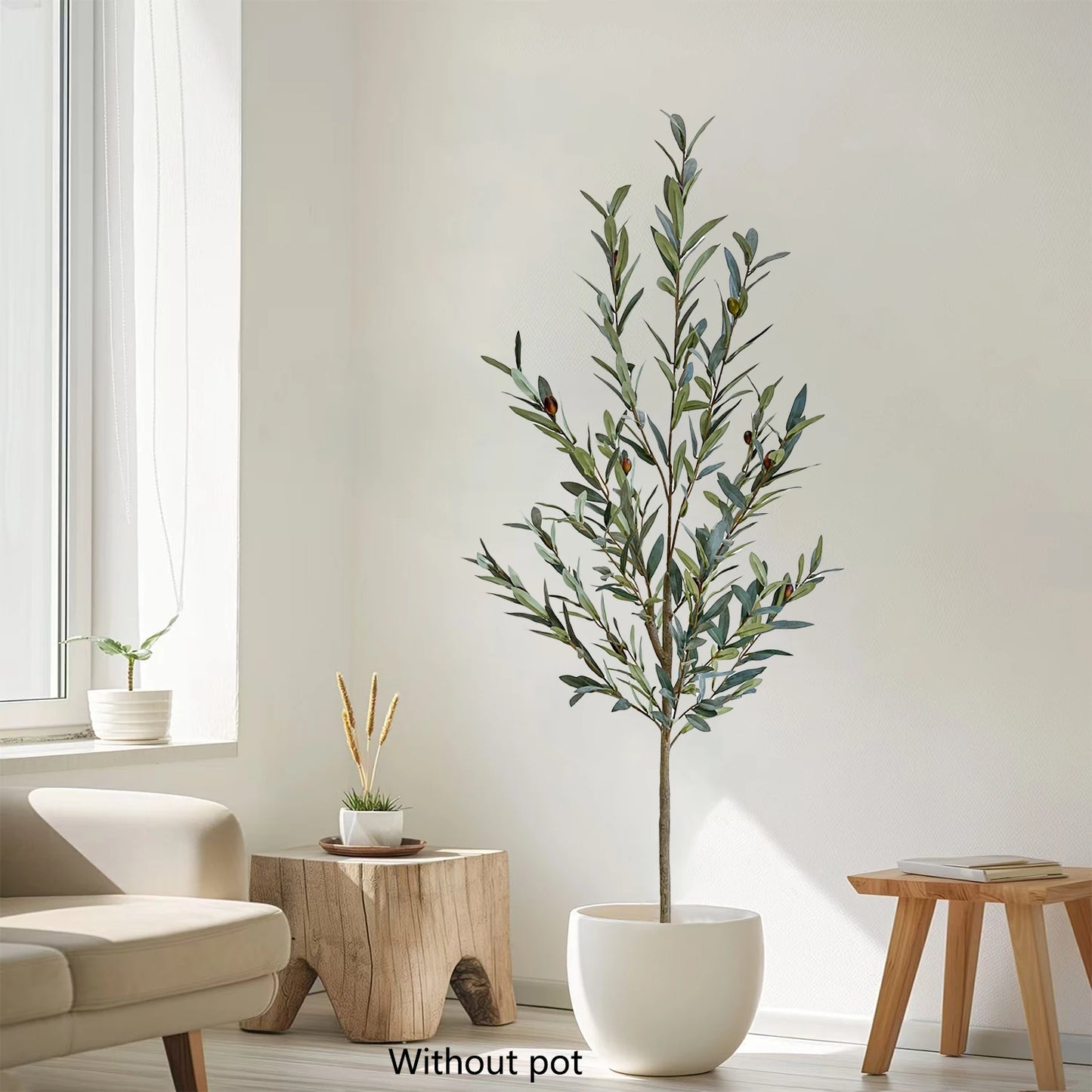 80-195CM New artificial Plant Olive tree High Branch Fake plant silk leaves indoor faux plant for Home garden wedding Room Decor