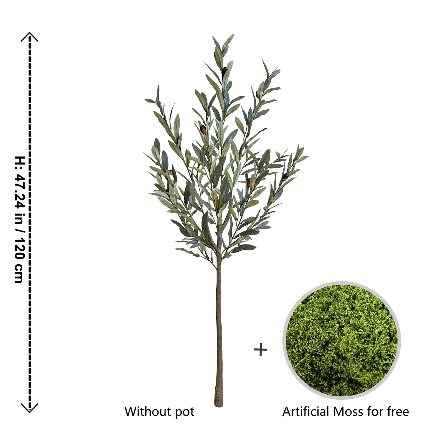 80-195CM New artificial Plant Olive tree High Branch Fake plant silk leaves indoor faux plant for Home garden wedding Room Decor
