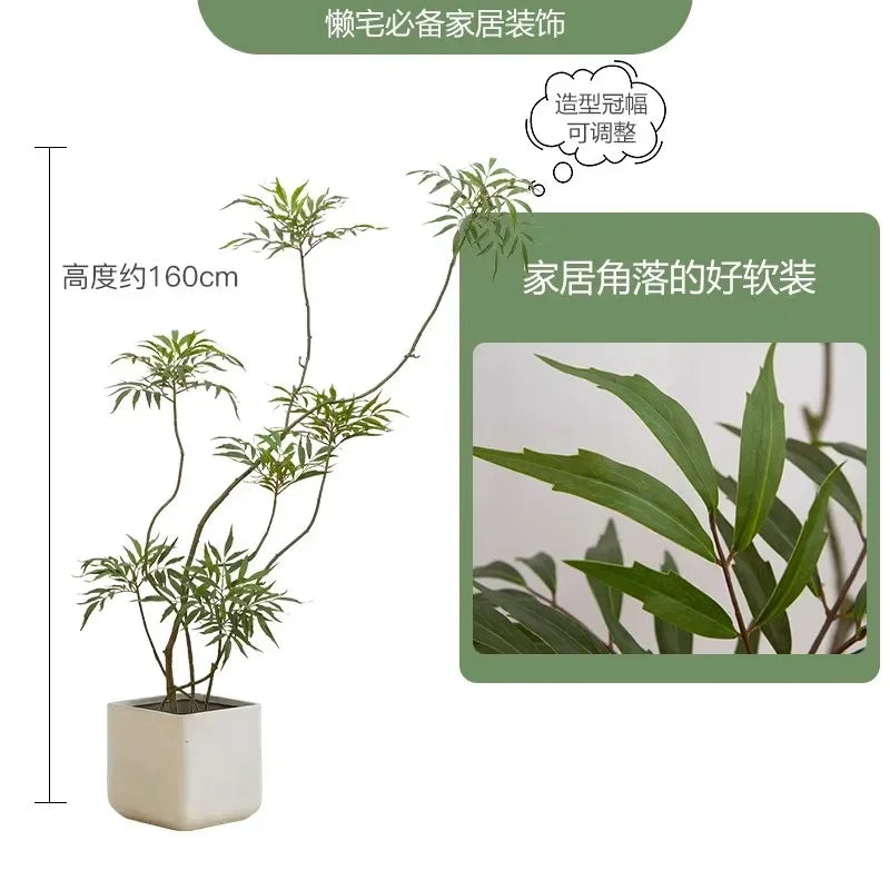 Simulated green plant indoor fake tree floor-to-ceiling potted wabi-sabi advanced decorative ornament