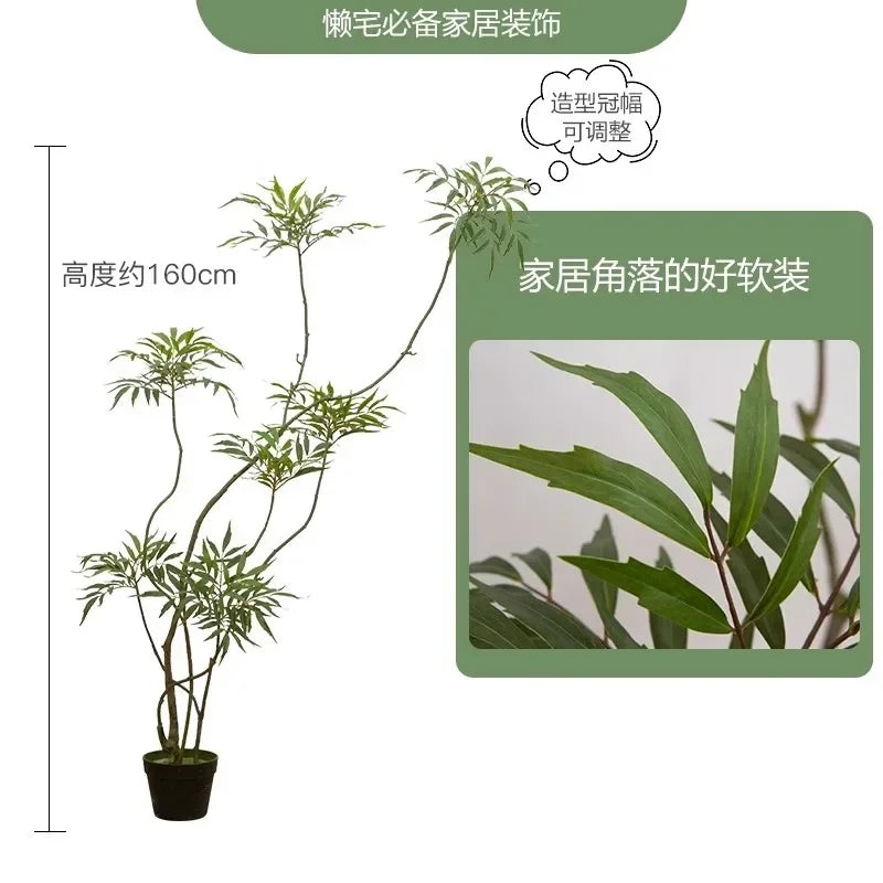 Simulated green plant indoor fake tree floor-to-ceiling potted wabi-sabi advanced decorative ornament