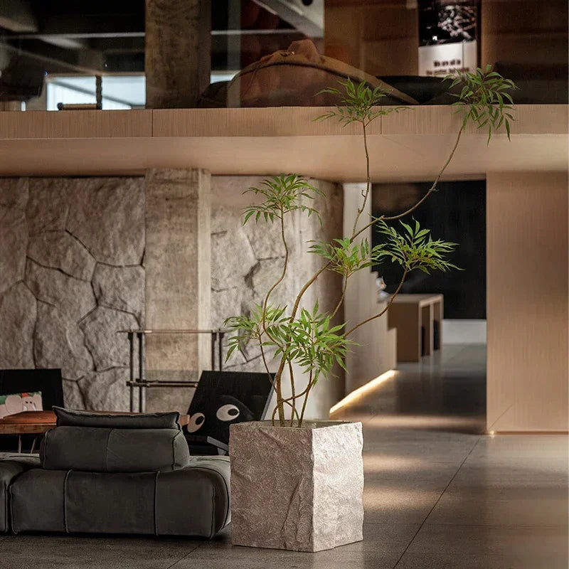 Simulated green plant indoor fake tree floor-to-ceiling potted wabi-sabi advanced decorative ornament