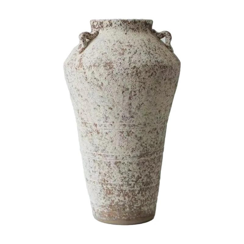 Retro Vase Coarse Ceramic Wabi-sabi Style B&B Pot New Chinese Ceramic Insert Dry Flower Ware Balcony Flower Pot Home Furnishings
