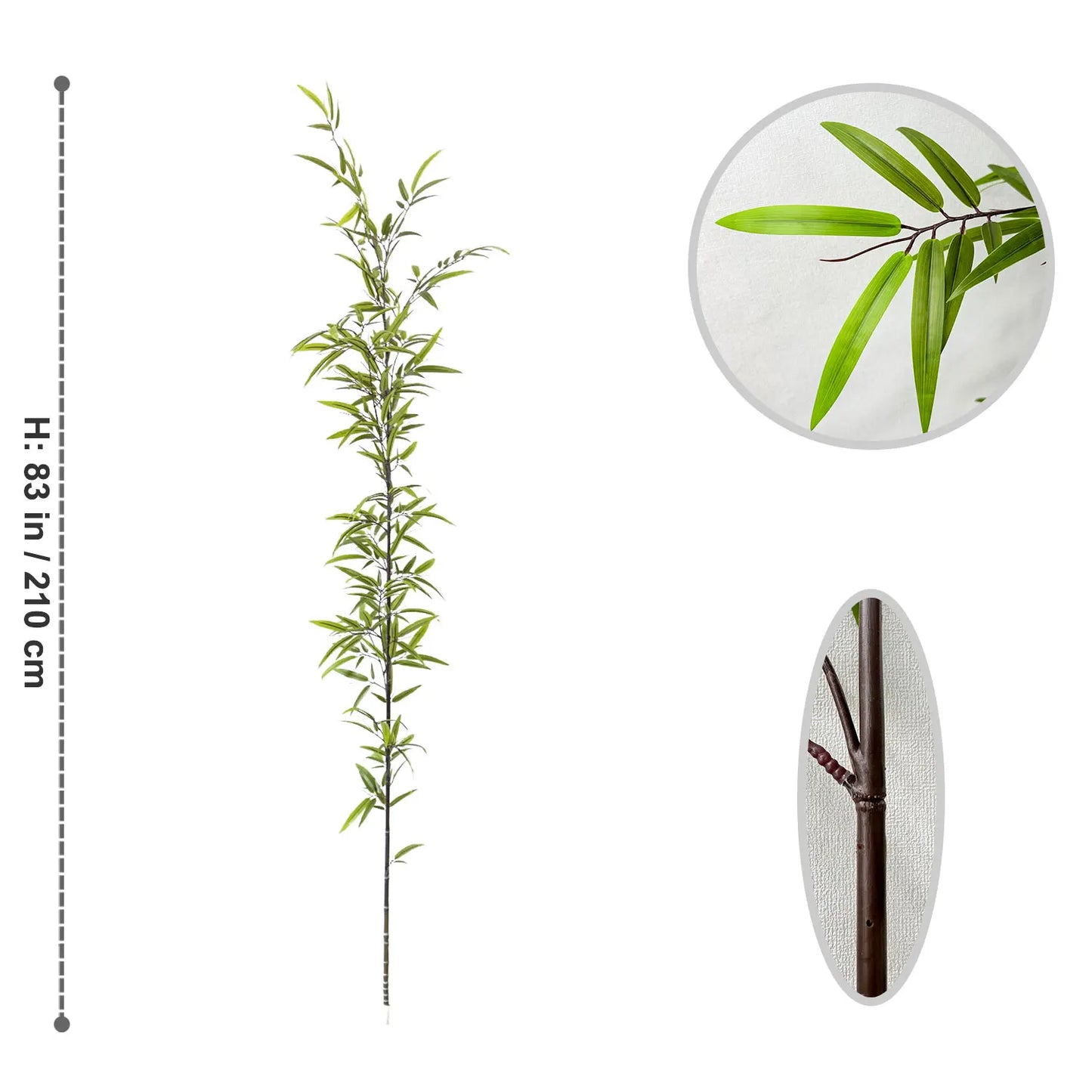 130-210CM Artificial Green Bamboo Branch Fake plant realistic faux plant for Wedding Home Hotel Office Party Decoration ornament