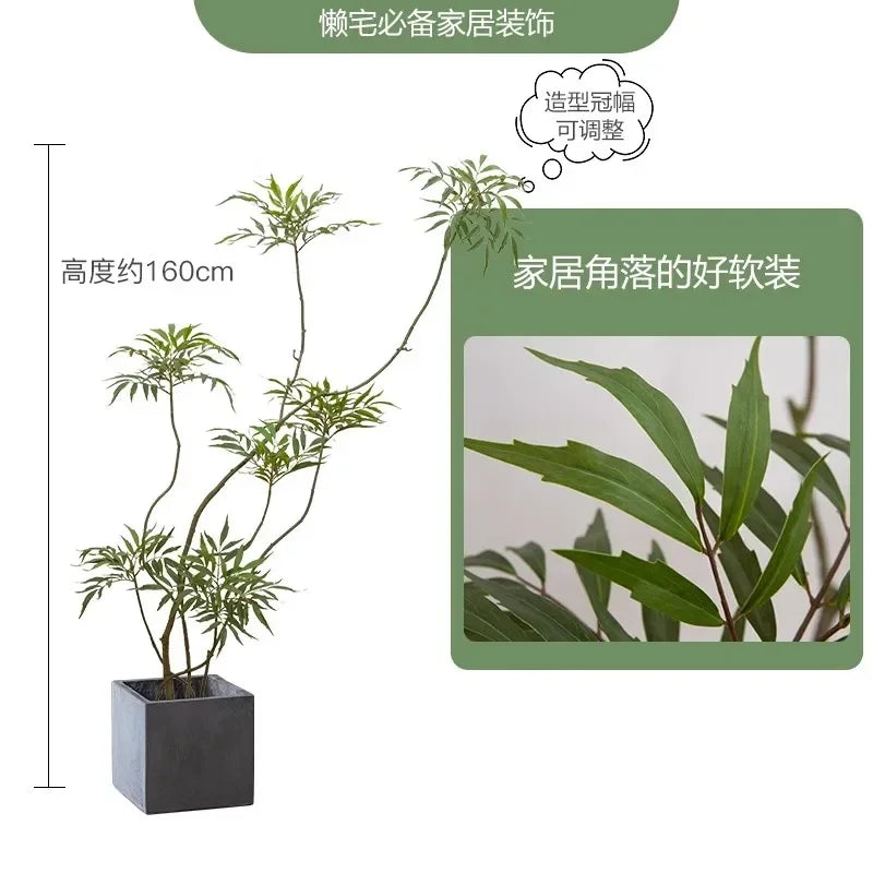 Simulated green plant indoor fake tree floor-to-ceiling potted wabi-sabi advanced decorative ornament