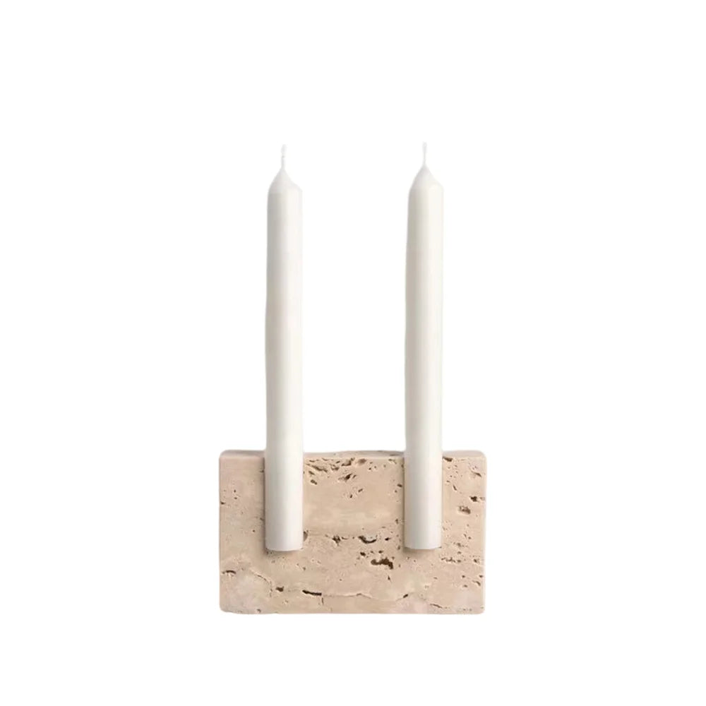 Travertine Candle Holder
