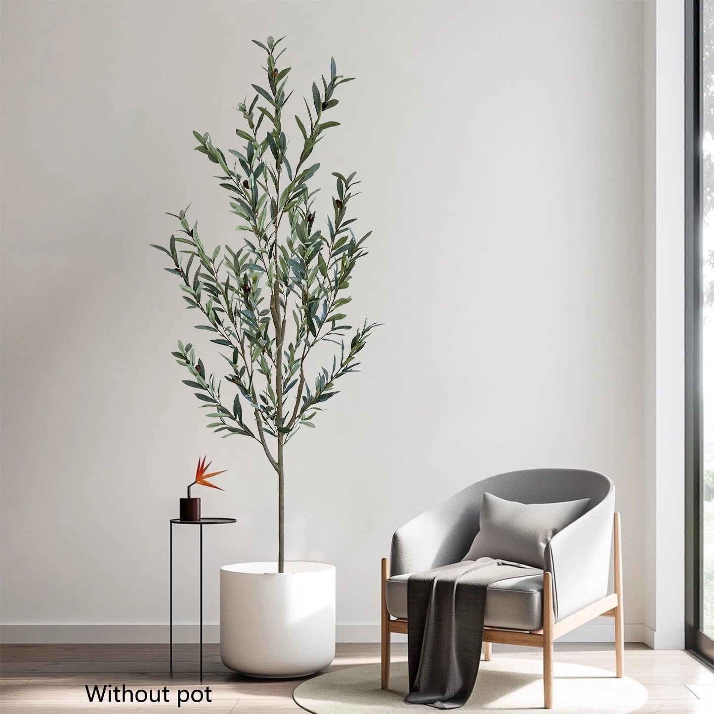 80-195CM New artificial Plant Olive tree High Branch Fake plant silk leaves indoor faux plant for Home garden wedding Room Decor