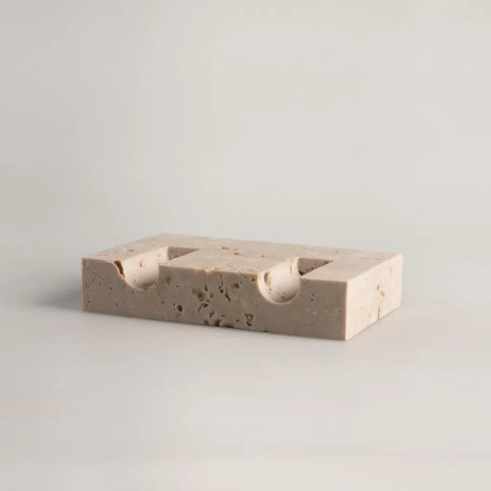 Travertine Candle Holder
