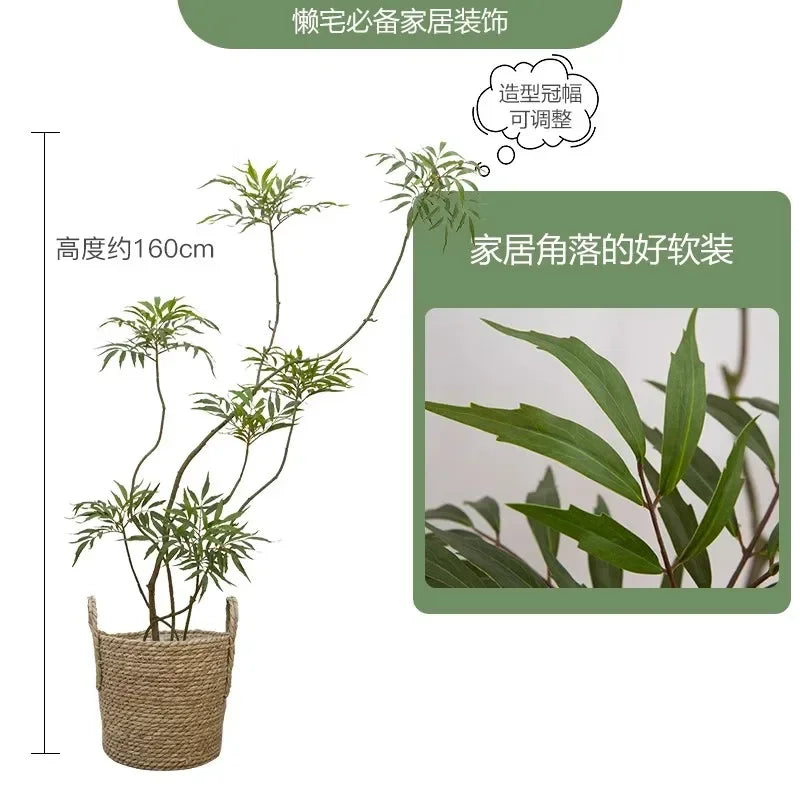 Simulated green plant indoor fake tree floor-to-ceiling potted wabi-sabi advanced decorative ornament