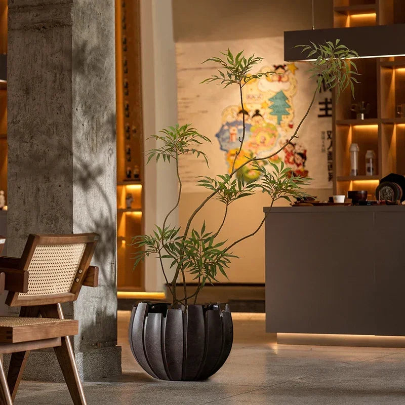 Simulated green plant indoor fake tree floor-to-ceiling potted wabi-sabi advanced decorative ornament